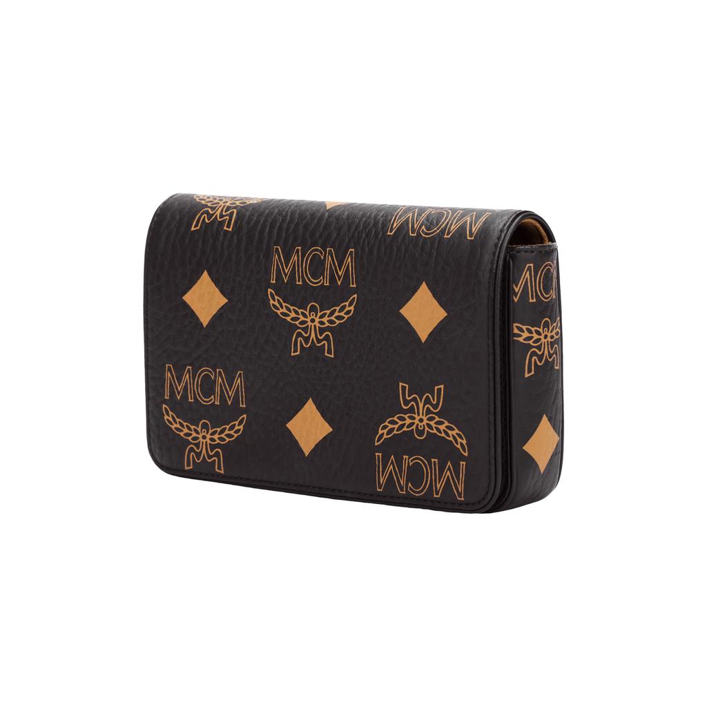 MCM Aren Visetos Maxi Logo Design Canvas Camera Bag Crossbody Bag Clutch Mini Unisex bags Black MXZDATA02BK001