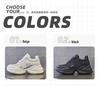 Women's 2024 Summer White Mesh & Leather Height-Enhancing Casual Shoes with Thick Sole.