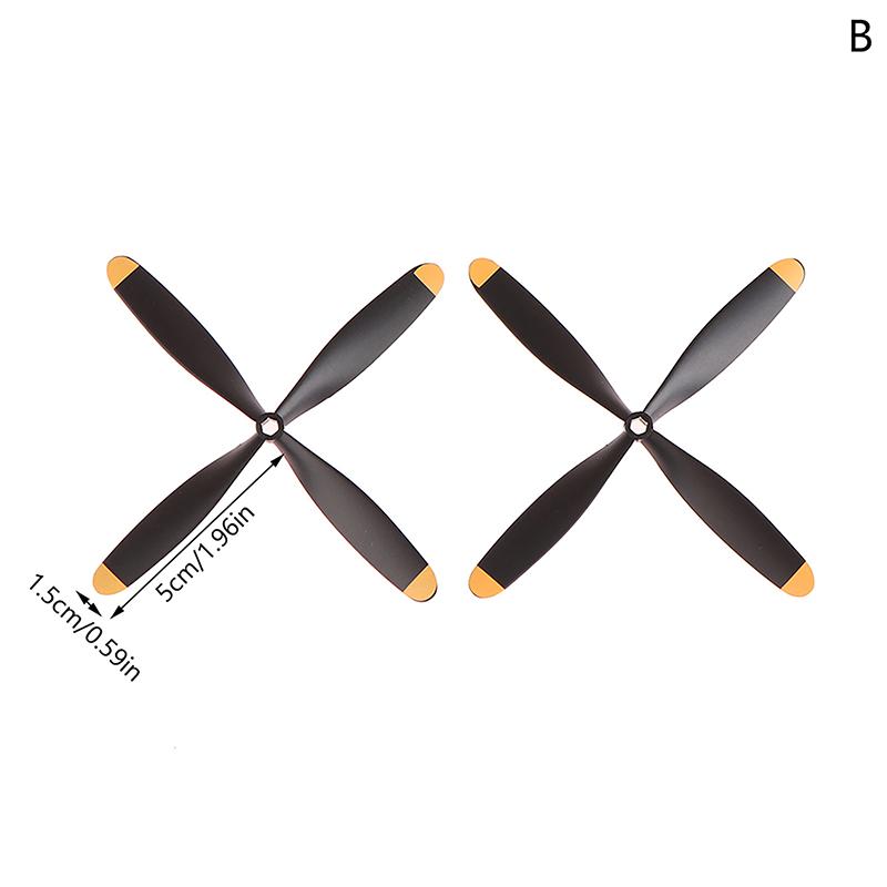 2 יחידות מדחף Volantex RC 4 להבים עבור מטוס ספיטפייר RC 761-5 P-51D 761-8 F4U 761-9 T28 761-11 BF109 761-12