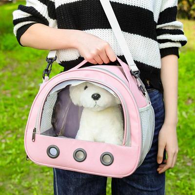 Small Animal Travel Carrier Bag with Harness Leash Set for Reptile Portable Clear Window Hamster Transport Cage Outdoor Used