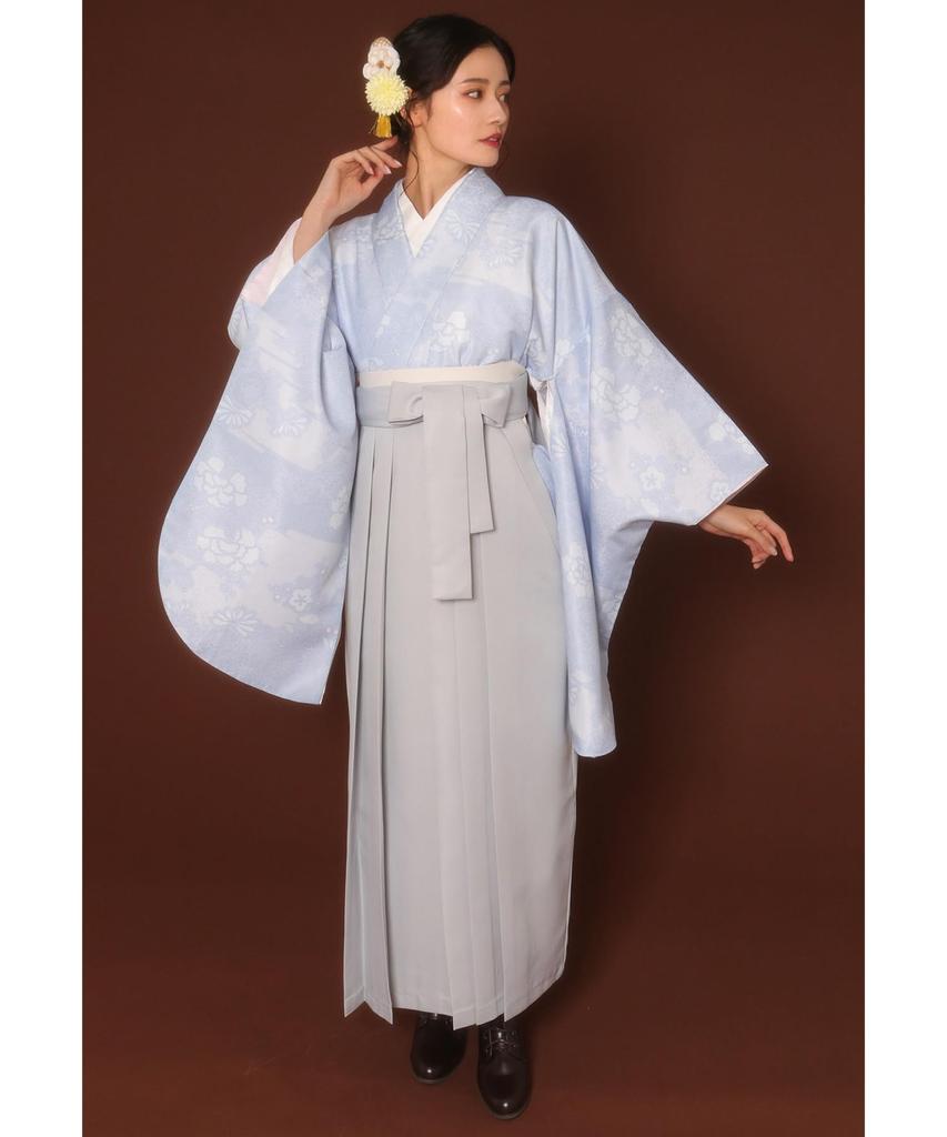 Hakama Two Shaku Sleeve Plain Graduation 4 Piece Set Hakama Lower Gorgeous Shimotsuki Peony Hakama [KYOETSU] Set, Kimono, Hakama, Ceremony, (Kimono,