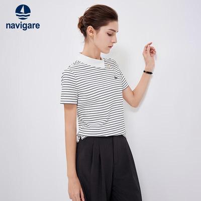 Women's Striped Polo Shirt