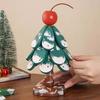 Christmas Tree Trivet for Hot Dishes Solid Wood Heat Resistant Pot Holder Folding Festive Table