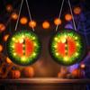 Halloweenské dekorace Svítící oči Závěsná dekorace, LED osvětlené okno Opakovaně použitelná dekorace Ozdoba, Strašidelný znak s oční bulvou pro párty, Strašidelné