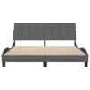 Bed Frame without Mattress  Hanko  Dark Grey 160x200 cm Fabric
