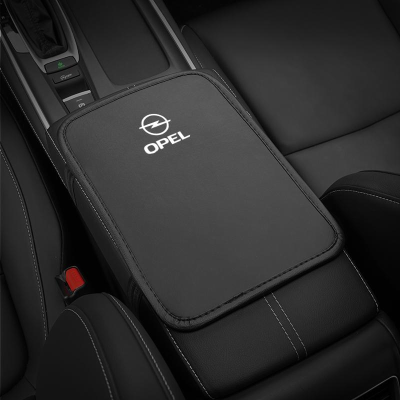 Car Armrest Box Pad Ice Silk Arm Rest Cover Soft Cushion For Opel Astra Grandland Corsa Mokka Frontera Insignia Zafira Vivaro JS9