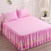 45cm Skirt Style Bedspread Ruffle Lace Exquisite Embroidery Bed Skirt  Anti Slip Princess Bed Cover 1.5/1.8/2 M Bed Dust Cover
