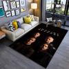 Rock Band Area Rug, Imagine Dragons Band Members Portrait Black Background Moody Print, Rock Music Decor, Non-Slip Mat