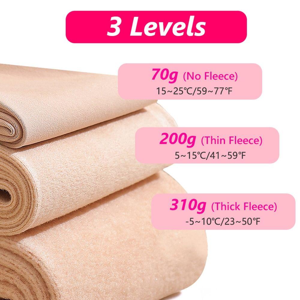 

High Elasticity Fake Translucent Warm Fleece Pantyhose Perfect Slimming Legs Tights Stockings Black-200g (Thin Fleece)
