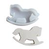 Silicone Mould Rocking Horse Resin Molds Lovely Animal Castings Molds Ornament Plasters Molds for Table Decorations