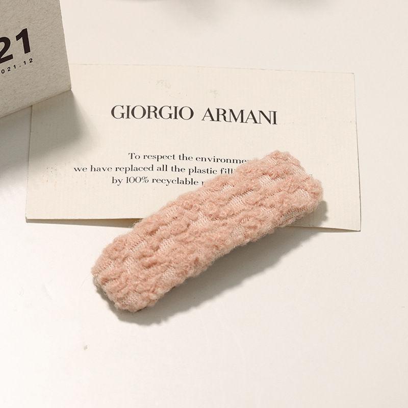 Accessories Clip Hair Headdress Bang Solid Color Side Hairpin Bb Clip Woolen Barrettes