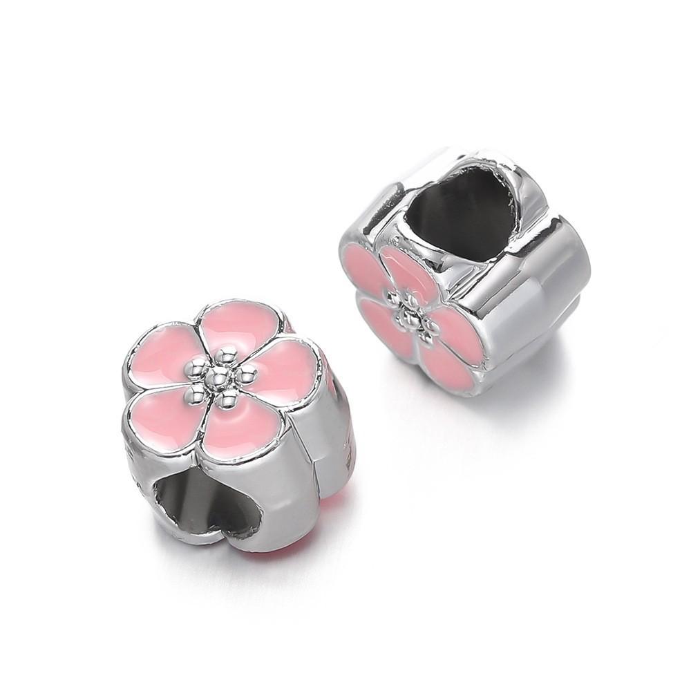 Large Hole Straight Hole Five-petal Flower Space Bead Bead Accessories DIY Handmade Jewelry Bracelet Accessories