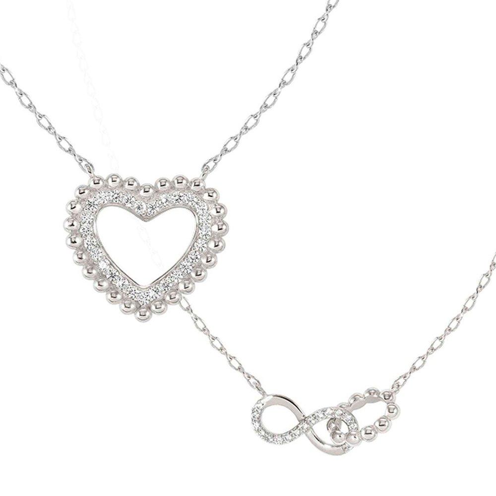 

Necklace Lovecloud (Lovecloud) Silver Cubic Women s Heart Necklace 240504 (Choose 1) Girlfriend Brand Gift (Silver Heart)