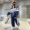 Fashion Boys Clothing Set Spring Autumn Patchwork Zipper Coat Pants 2Pcs for 4-12 Years Kids Tracksuits Teenager Casual Outfits