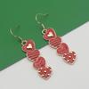 Temperament  Heart Drop Earrings Jewelry Fashion Y2K Small Hoop Earrings