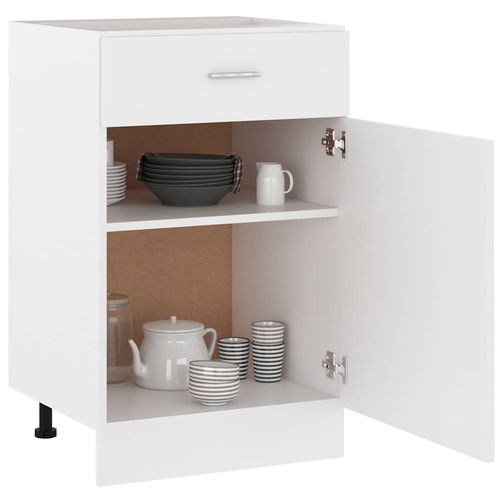 vidaXL Schubunterschrank Lyon Weiß 50x46x81,5 cm Holzwerkstoff