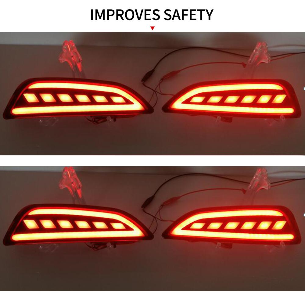 2 Pcs Car Tail Light LED Brake Light Taillight For Hyundai Accent 2012-2017 Hatchback 20 Rear Bumper Lamp