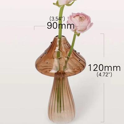 Mushroom Glass Vase Aromatherapy Bottle Creative Home Hydroponic Flower Table