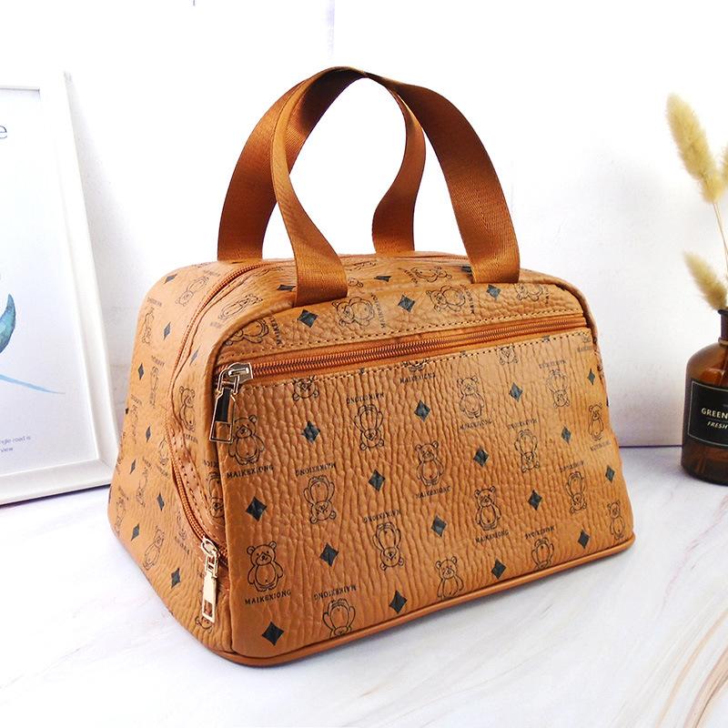 

Cartoon Lunch Bag for Elementary School Students, Handheld Lunch Bag for Office Workers, Portable Lunch Storage Bag for Outings жёлтый