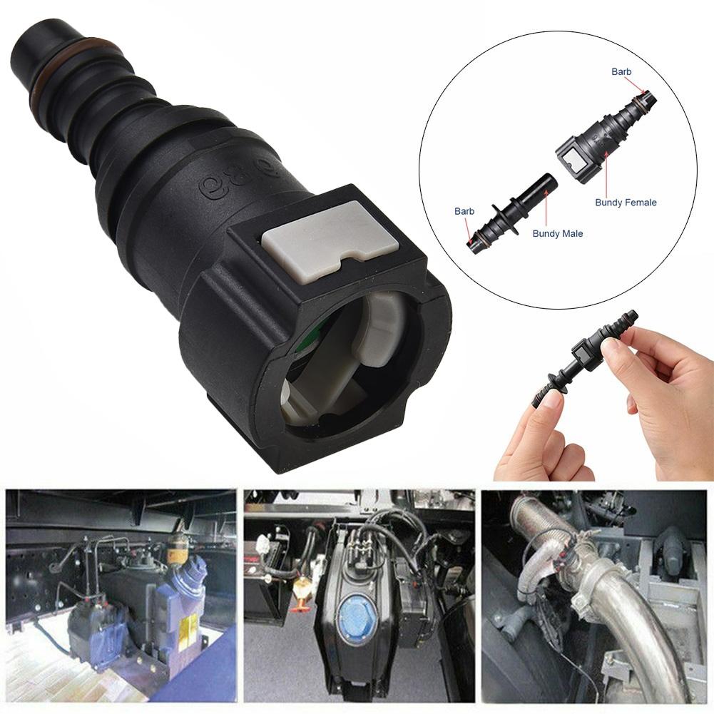 Fuel Line Hose Connector Pipe Connector 9.89-ID8 Straight Pipe Connector Set Parts Quick Release 9.89mm ID8 Quick Connect