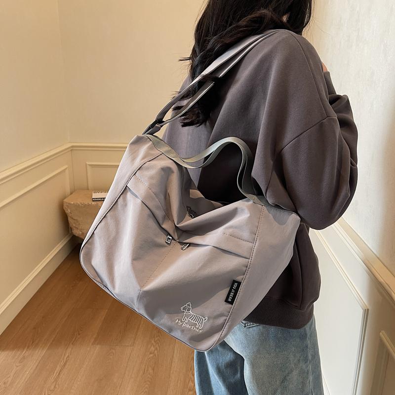 Student Class Handbag Lightweight Waterproof Nylon Cloth Tote Bag Large Capacity Crossbody Bag