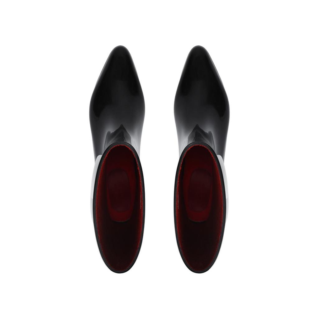 Gucci Interlocking Rubber Ankle Boots Women's Black 724458 9AADV 1092