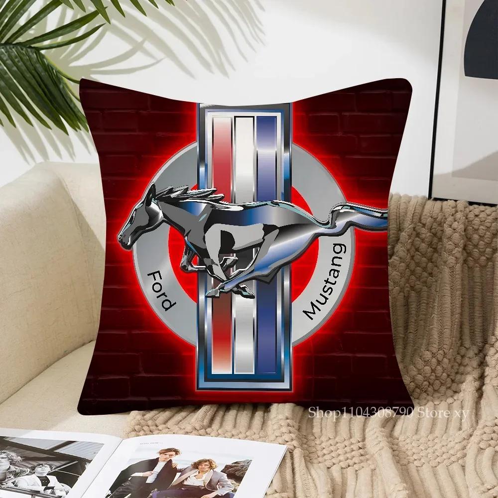 1 τεμ. Μόδα Αυτοκινήτου Λογότυπο F-Ford M-MustangS Μαξιλάρι Υπνοδωμάτιο Καναπές Αναψυχή Άνεση Μαξιλάρι Αυτοκίνητο Σαλόνι Διακόσμηση Σπιτιού