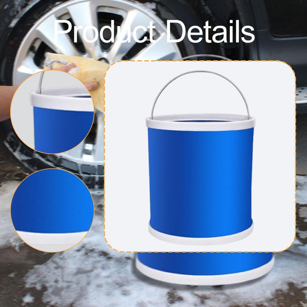 Foldable Water Bucket Fishing Multipurpose Practical Portable Oxford Cloth for Home