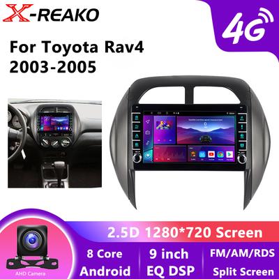 Android Dla Toyota RAV4 2003-2005 Multimedia Samochodowe Carplay Android Auto Bezprzewodowe Radio 4G 8 rdzeniowe wifi GPS Stereo Samochodowe Auto