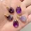 Natural Slice Stone Amethysts Purple Pendant Quartz Crystal Irregular Charm For Handmade Jewelry Making Necklace Earring Diy