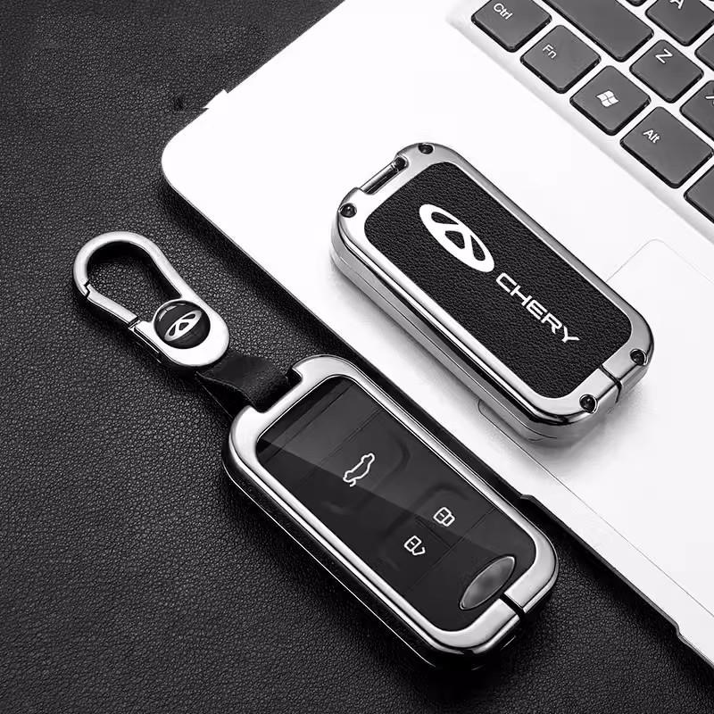 Car Remote Key Case Fob Shell Cover Zinc Alloy For Chery Arrizo 5plus Gx 7e Tiggo 5 3 4 6 8 5x Protector Keychain Accessories  LL2