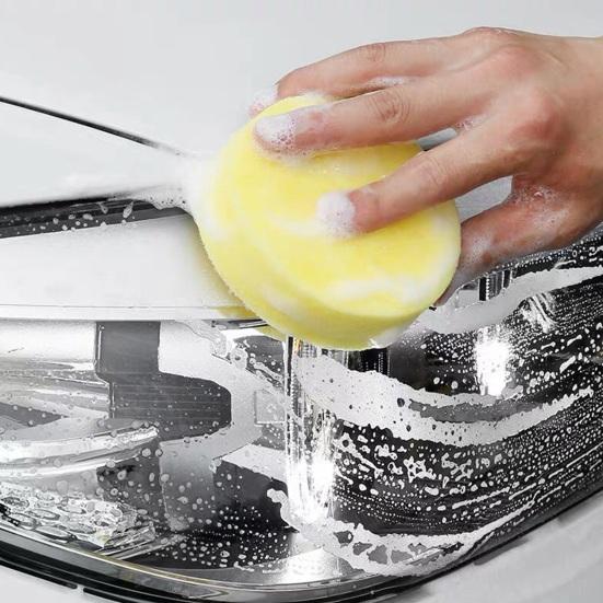 10 Stück Auto-Wachsschwamm Kratzfrei Rund Automobilreinigung Wachsen Polieren Schwamm Applikator Pad Auto-Detailing Schönheitszubehör