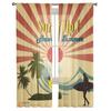New Vintage Card Hawii Beach Sheer Curtain For Living Room Bedroom Voile Curtains For Window Organza Curtains Party Tulle Drapes