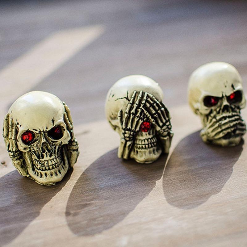 

Death-themed Character Skull Resin Craft Skull Model Ornament for Aquarium Landscaping and Halloween Decoration Psychological Sand Table 1pcs чорний