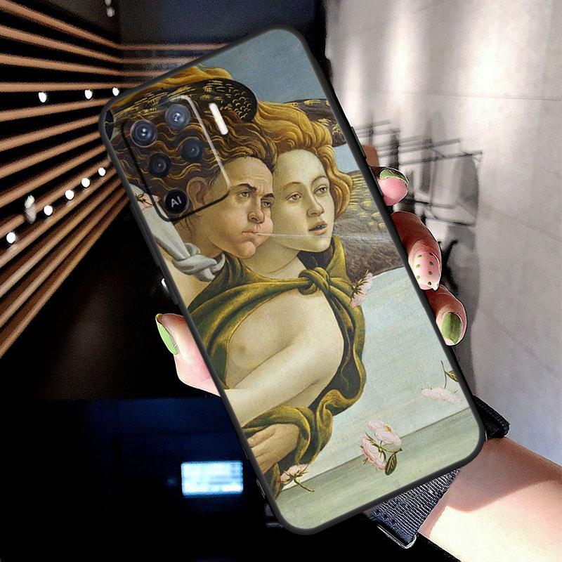 Art Paintings The Birth Of Venus Case For Oppo A74 A54 A94 A80 A60 A40 A18 A38 A58 A78 A98 A96 A76 A16 A15 A17 A57 A77 A5 Pro