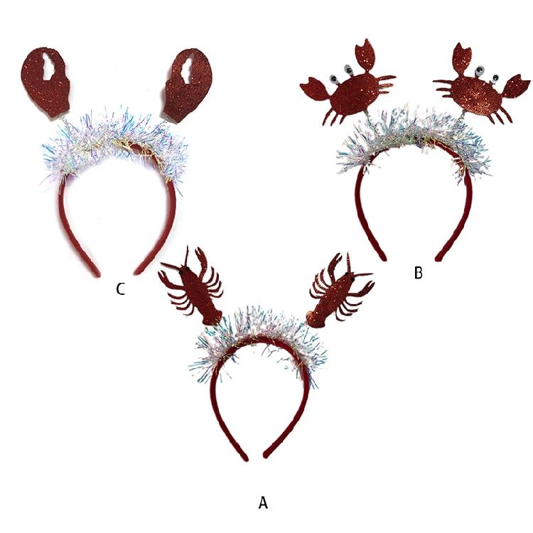 Hair Accessories Women Washing Face Hairband Crab Lobsters Shaped Hair Decors