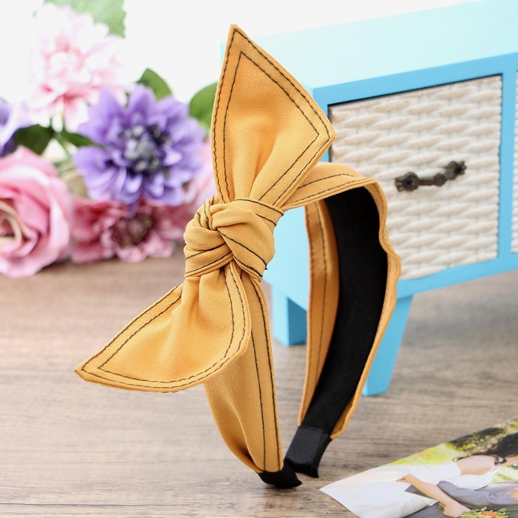 Women's Daily Ribbon Stitch Headband (Yellow) Hairband