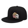 Skull Popcorn Print Baseball Cap Unisex Polyester Casual All Season Adjustable Snapback Hat