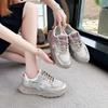 Mesh breathable German training Forrest Gump shoes 2025 summer new tire sole non-slip and high versatile casual sports women's shoes