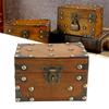2 Stück Holz Retro Schatztruhe Zahlenschloss Andenken Aufbewahrungsbox Heimdeko