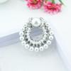 Round Corsage Silk Scarf Buckle Creative Elegant Fashion All -Match Brooch Silk Rhinestone Pearl Silk Scarf Buckle