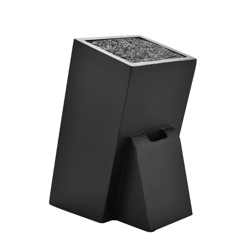 Suport din lemn pentru cuțite de bucătărie cu inserție neagră - Rack multifuncțional pentru depozitarea tacâmurilor