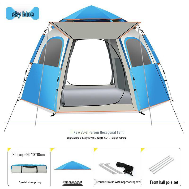 OLOMM Hexagonal Outdoor Camping Tent