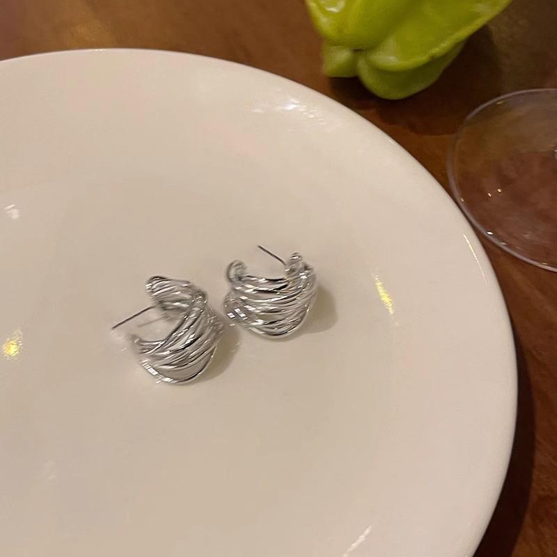 S925 Sterling Silver Hoop Earrings: Exaggerated, Luxurious & Versatile for Women