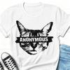 Vintage Anonymous Cat Tshirt Unisex Unisex Mysterious Cats Design Streetwear Short Sleve Grunge Cats Aesthetic Shirt For Cat Lover