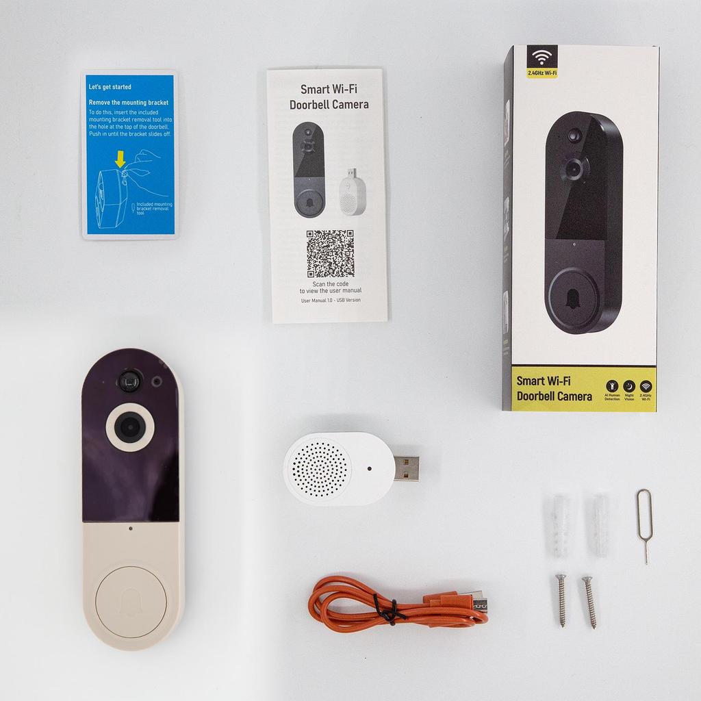 Smart Wireless Video Doorbell with Remote Intercom for Home Security