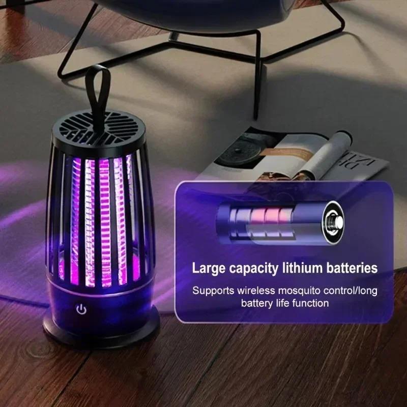 Portable Mosquito Killer Lamp Wired/Wireless Electric Fly Trap Bedroom Silent Mosquito Killer Lamp Outdoor Mosquito Repeller