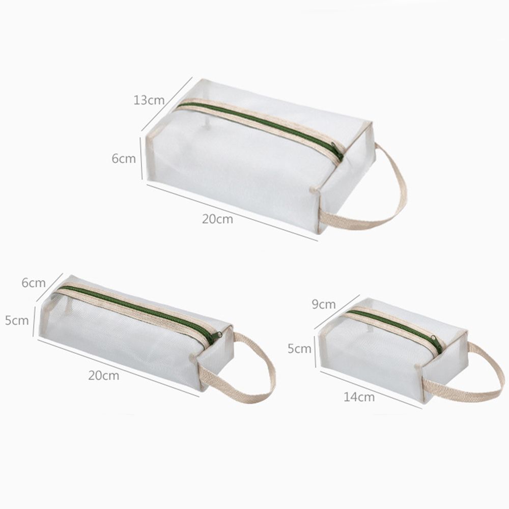 Zipper Storage bag Makeup Brushes Mesh Makeup Bags Cosmetic Bag Make Up Box Toiletry bags