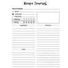 New Cartoon Recipe Notebook Spiral Hardcover Blank Fun Recipes Logbook Meal Planner My Recipe Book