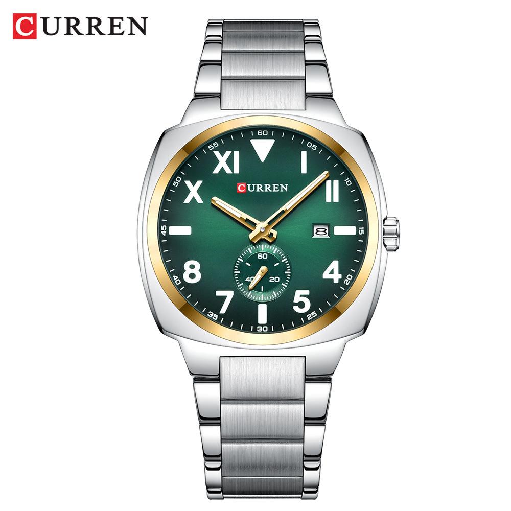 CURREN Waterproof Luminous Men's Calendar Watch Men's Stainless Steel Business Quartz Watch